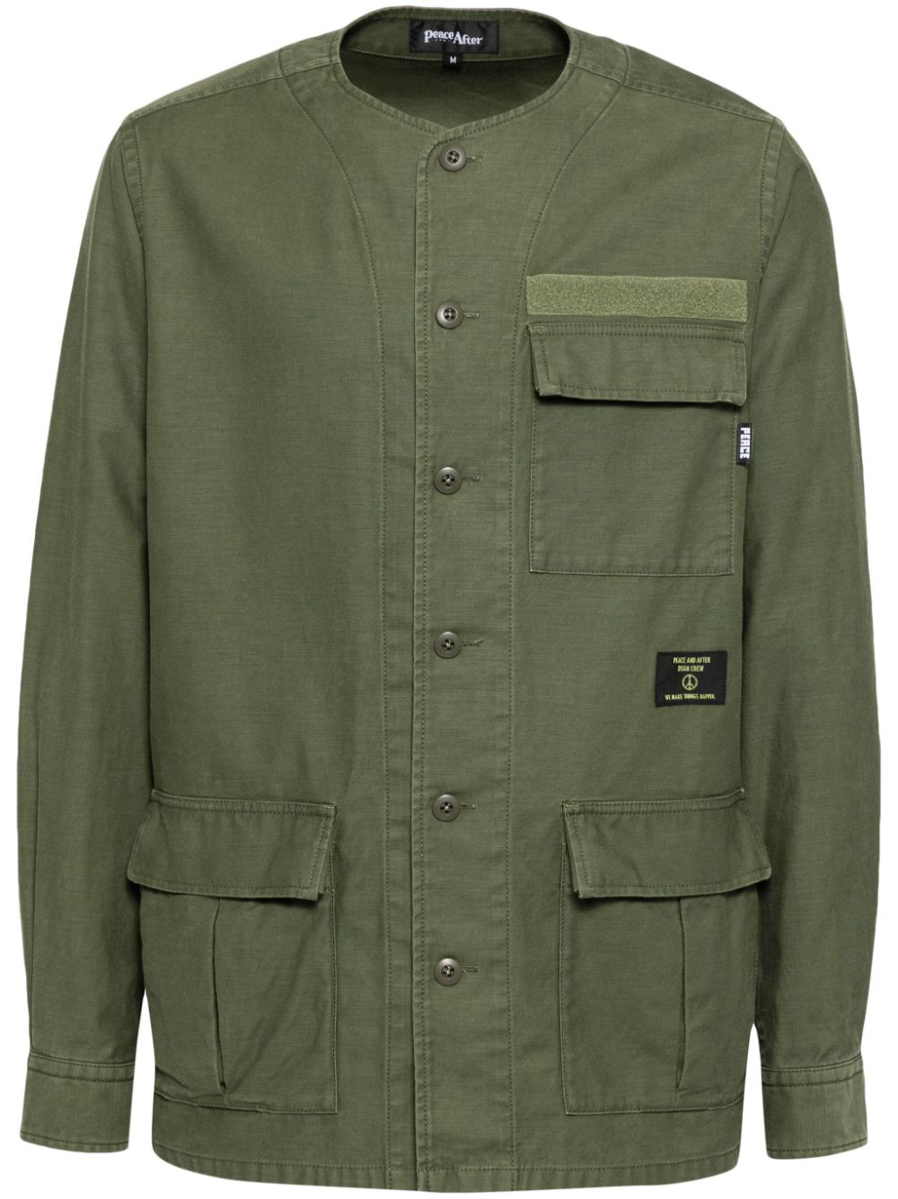 PEACE AND AFTER multi-pockets shirt - Green