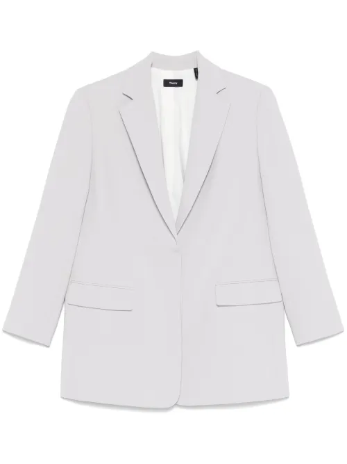 Theory blazer en crêpe - Argent - Theory - Modalova