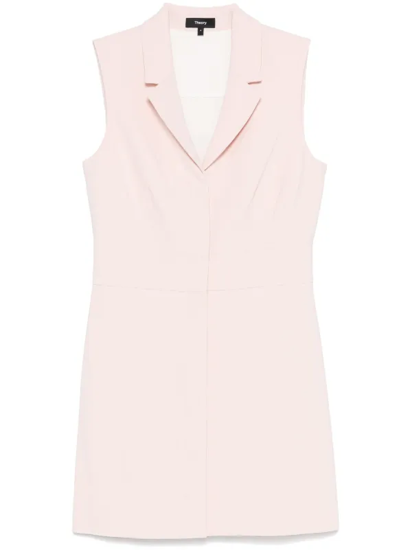 Theory Crepe Mini Dress in Pink
