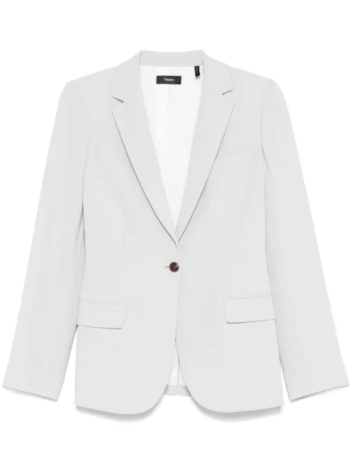 Theory blazer en crêpe - Argent - Theory - Modalova