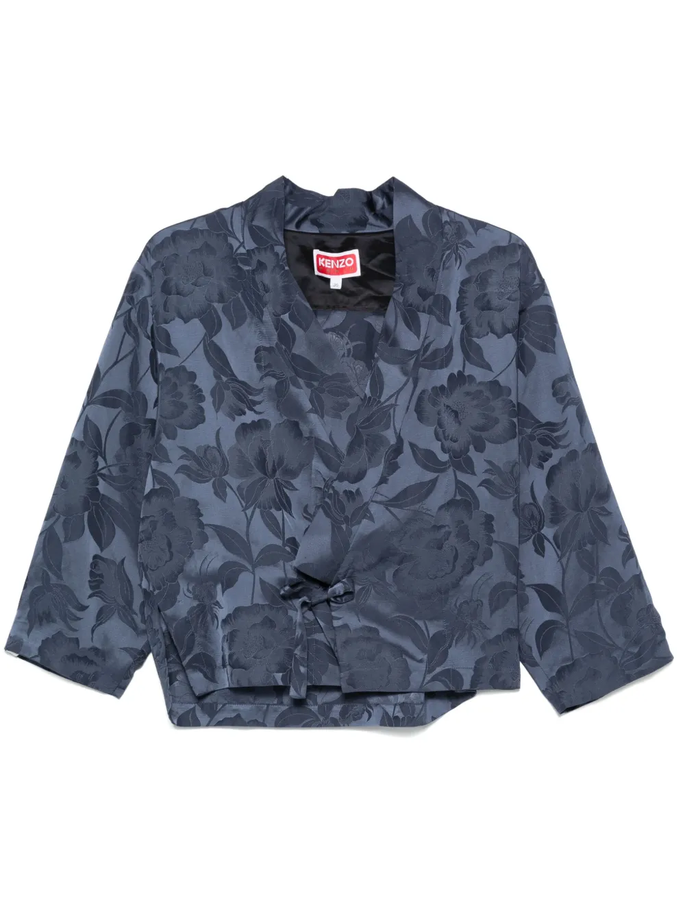 Kenzo Jas met bloemjacquard Blauw