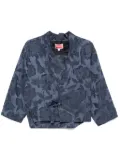 Kenzo floral-jacquard jacket - Blue