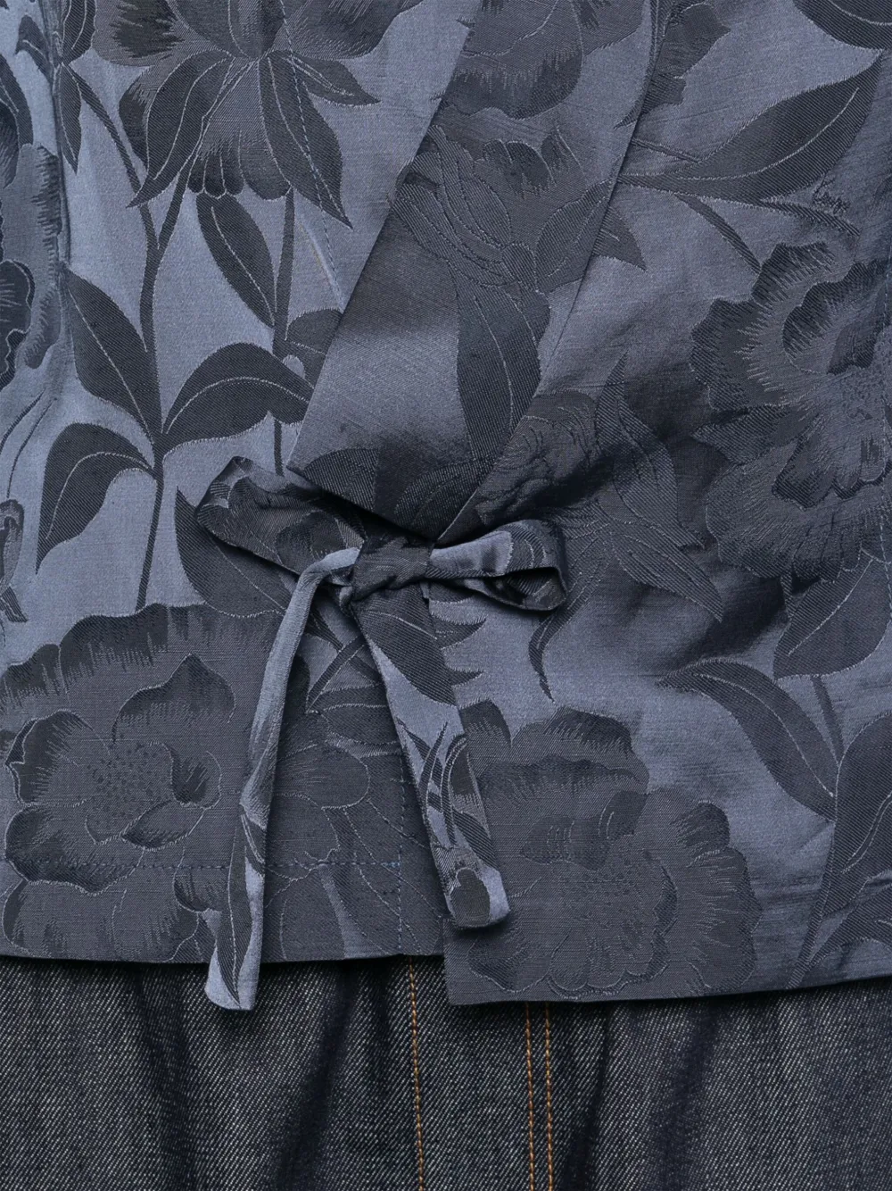 Kenzo Jas met bloemjacquard Blauw