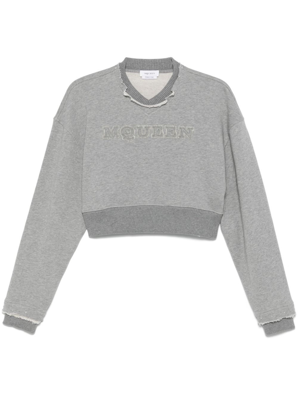 logo-lettering cropped sweatshirt