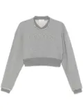 Alexander McQueen logo-lettering cropped sweatshirt - Grey