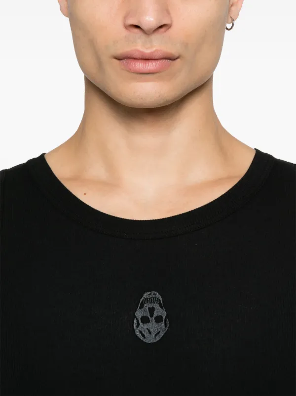 ALEXANDER MCQUEEN スカルプリントタンクトップ S Alexander McQueen スカル タンクトップ | ブラック | FARFETCH JP