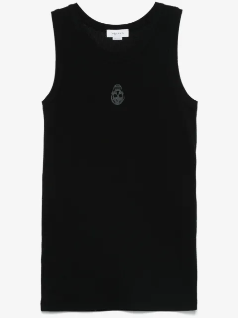 Alexander McQueen Trägershirt mit Skull-Stickerei