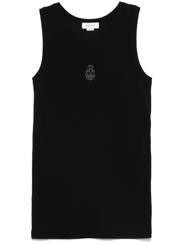 ALEXANDER MCQUEEN スカルプリントタンクトップ S Alexander McQueen スカル タンクトップ | ブラック | FARFETCH JP