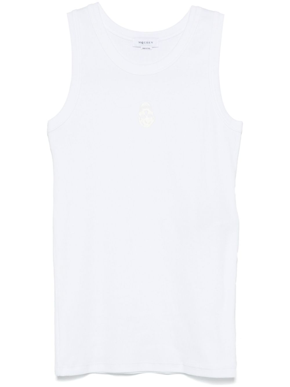 Alexander McQueen Skull-embroidered tank top - White