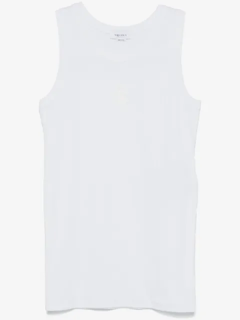 Alexander McQueen Trägershirt mit Skull-Stickerei