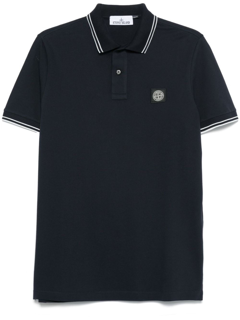 Compass-motif polo shirt