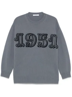 Prada logo-intarsia Cropped Wool Sweater | Grey | FARFETCH UK