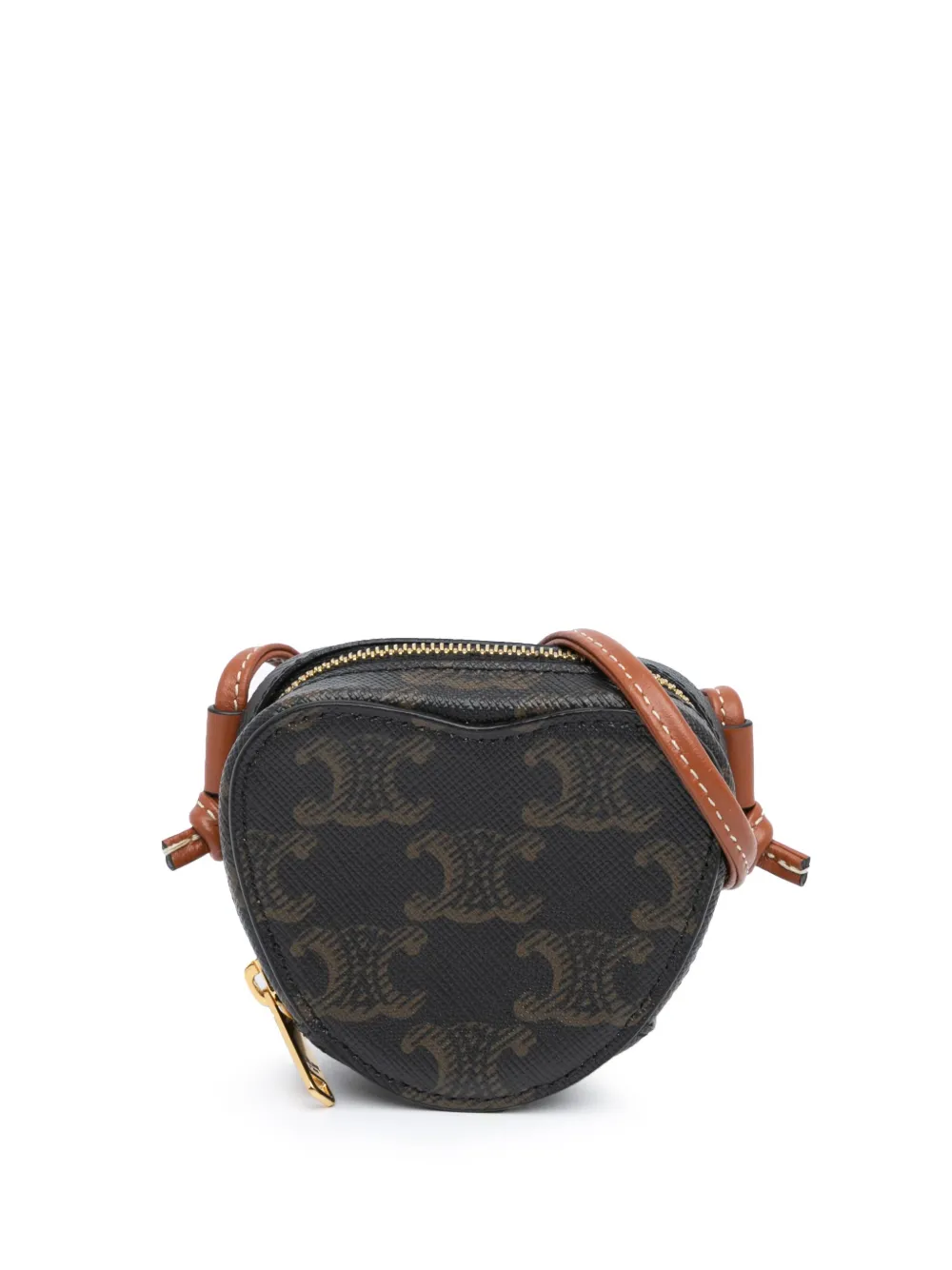 2021 Micro Triomphe Coated Canvas Heart crossbody bag