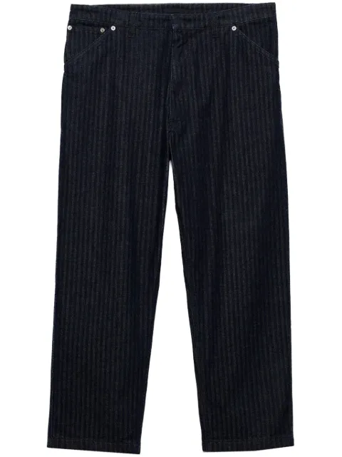 Prada enamel-triangle logo trousers 