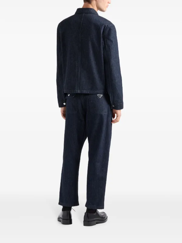 Prada シェブロン デニムジャケット | ブルー | FARFETCH JP