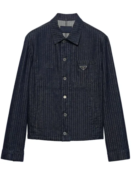 Veste en jean à chevrons - Prada - Modalova