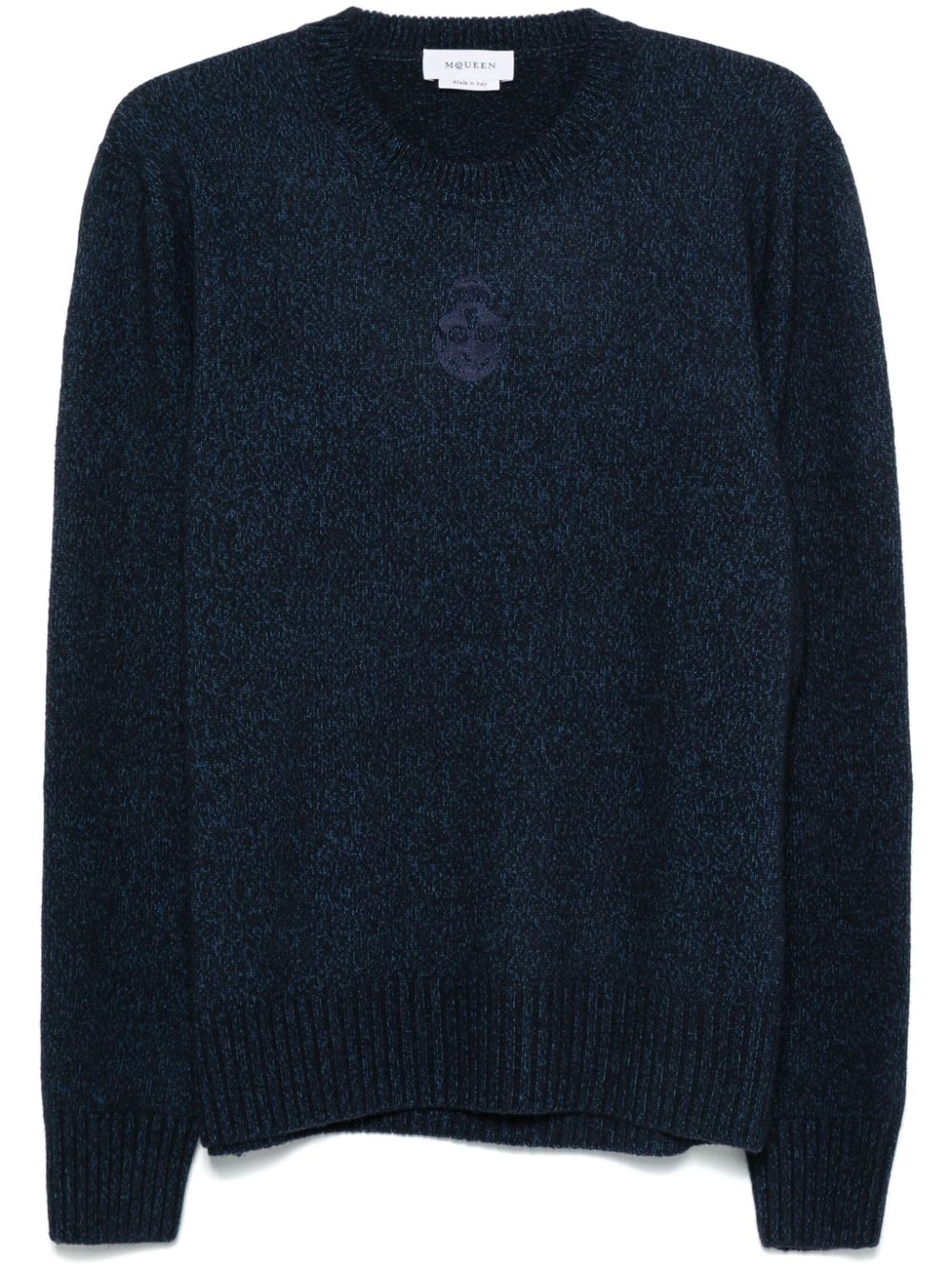 Skull-embroidered sweater