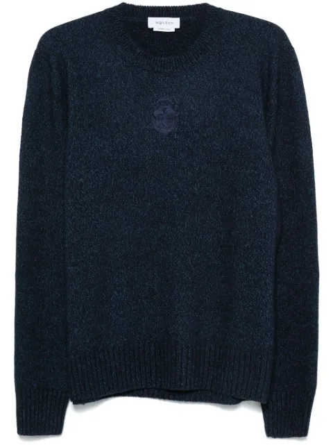 Alexander McQueen Skull-embroidered sweater