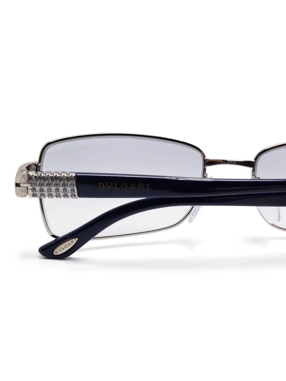  Bvlgari Pre-owned Crystal-embellished Sunglasses - Silver 