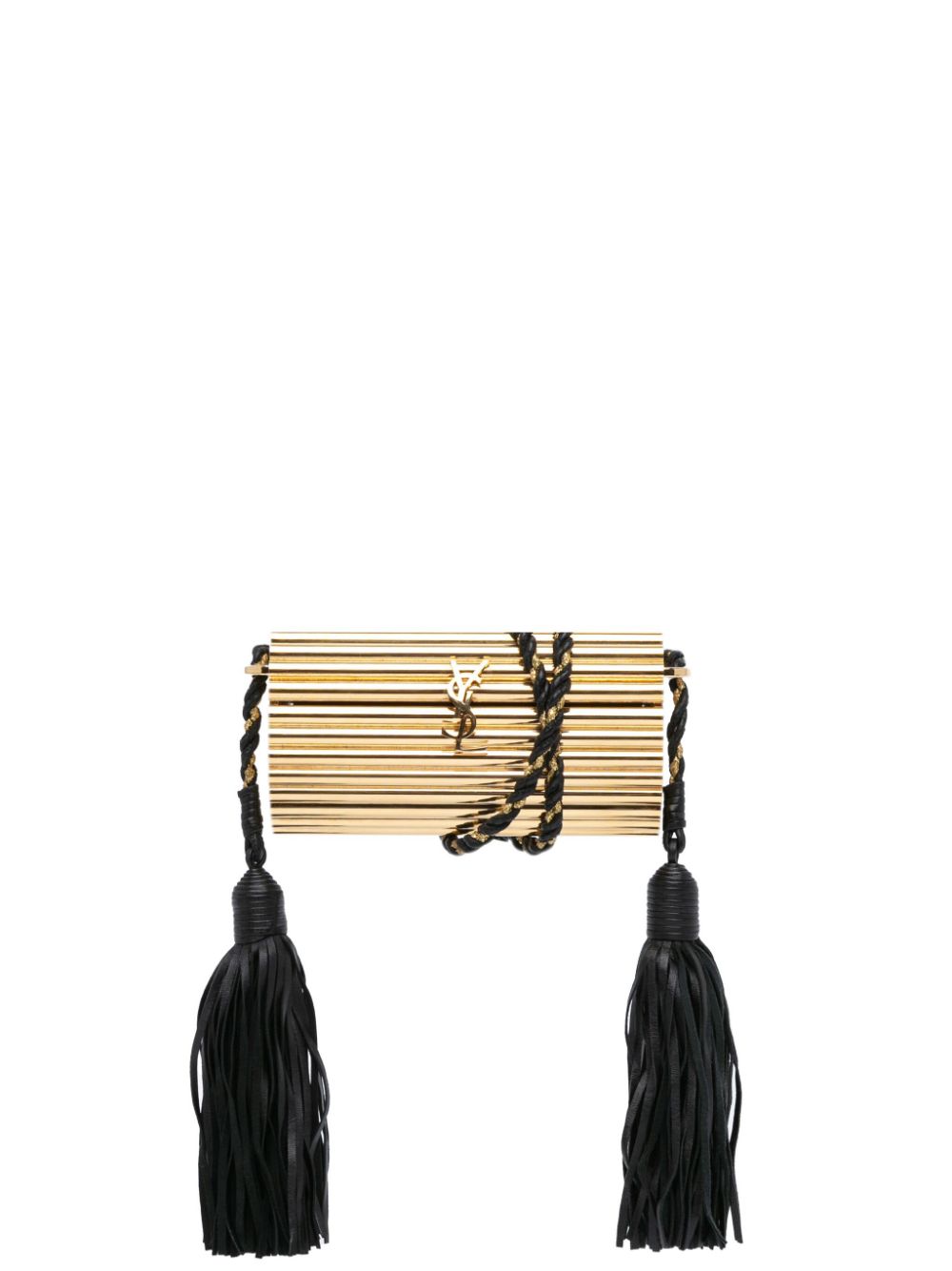 2016 Ribbed Lambskin Fringe Monogram Opium Box crossbody bag