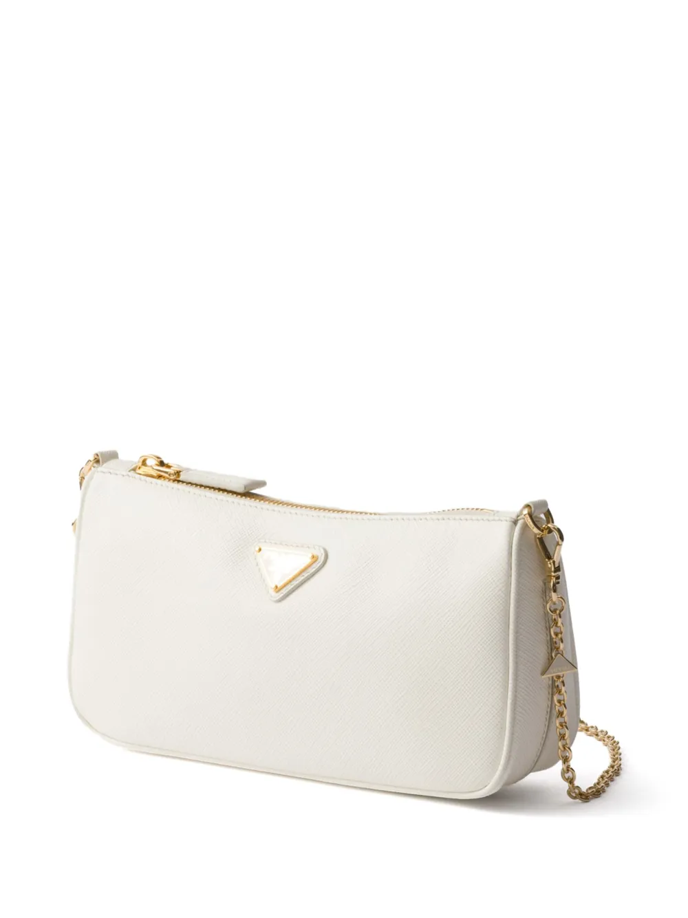 Prada Kleine crossbodytas met logo Wit