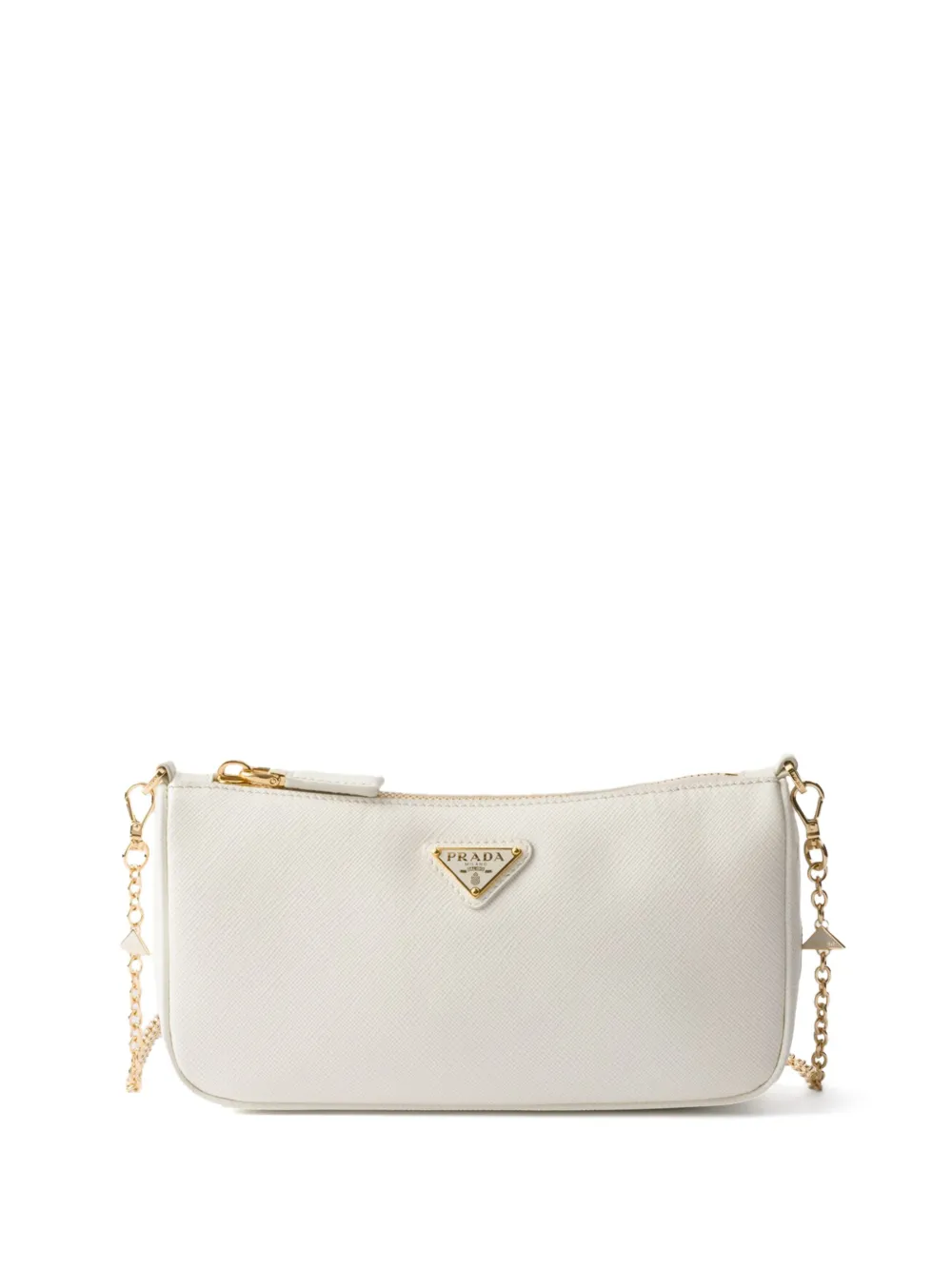 Prada Bolsa transversal mini com logo triangular | Branco | Image 1