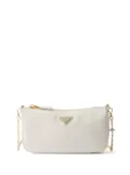 Prada mini triangle-logo cross body bag - White