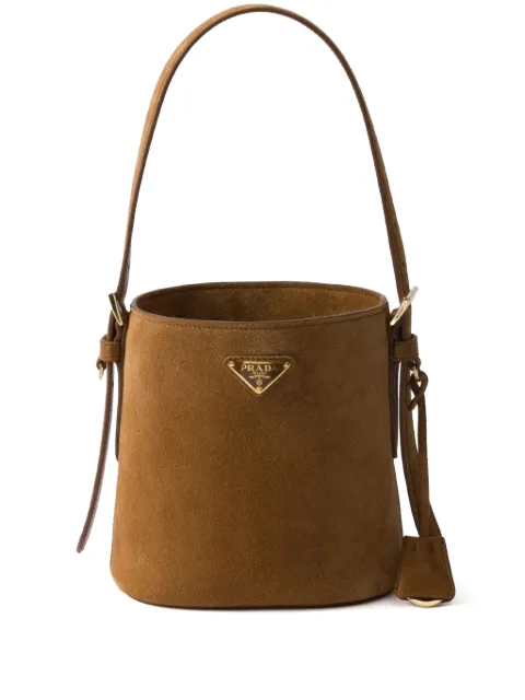 Prada mini suede bucket bag