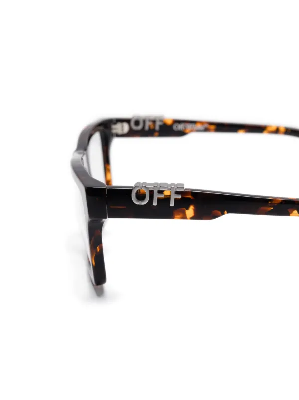 Off-White™ スクエアフレーム メガネ Off-White Eyewear スクエア眼鏡フレーム | ブラウン | FARFETCH JP