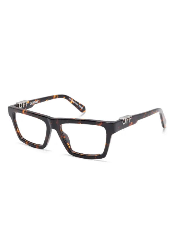 Off-White Eyewear スクエア眼鏡フレーム | ブラウン | FARFETCH JP