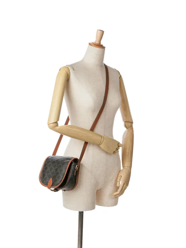 Céline Pre-Owned 2019 Medium Triomphe Coated Canvas Folco