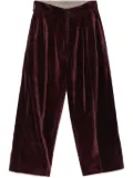 Ziggy Chen velvet trousers - Red