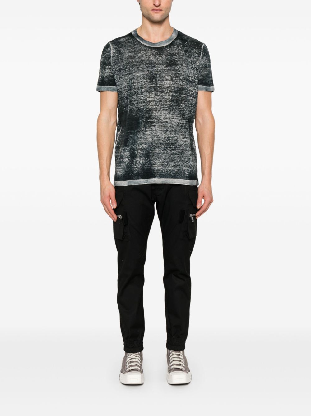 Avant Toi bleached-effect T-shirt - Grey