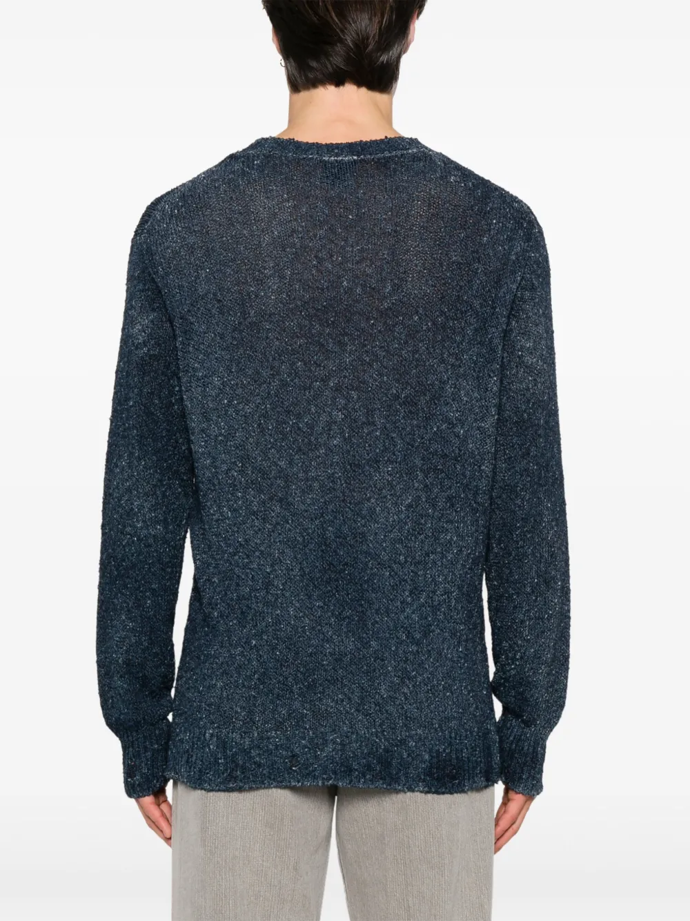 Avant Toi Gerafelde trui Blauw