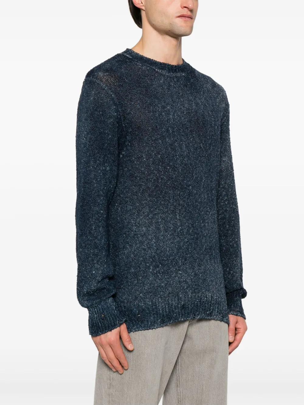 Avant Toi Gerafelde trui Blauw
