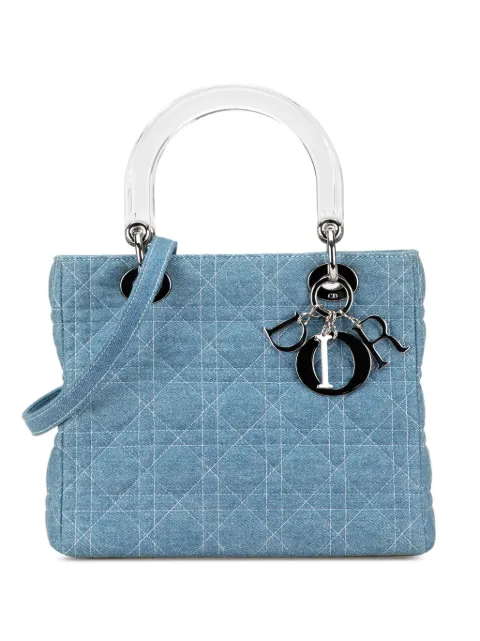 Christian Dior Pre-Owned 1999 Medium Denim Cannage Lady Dior satchel