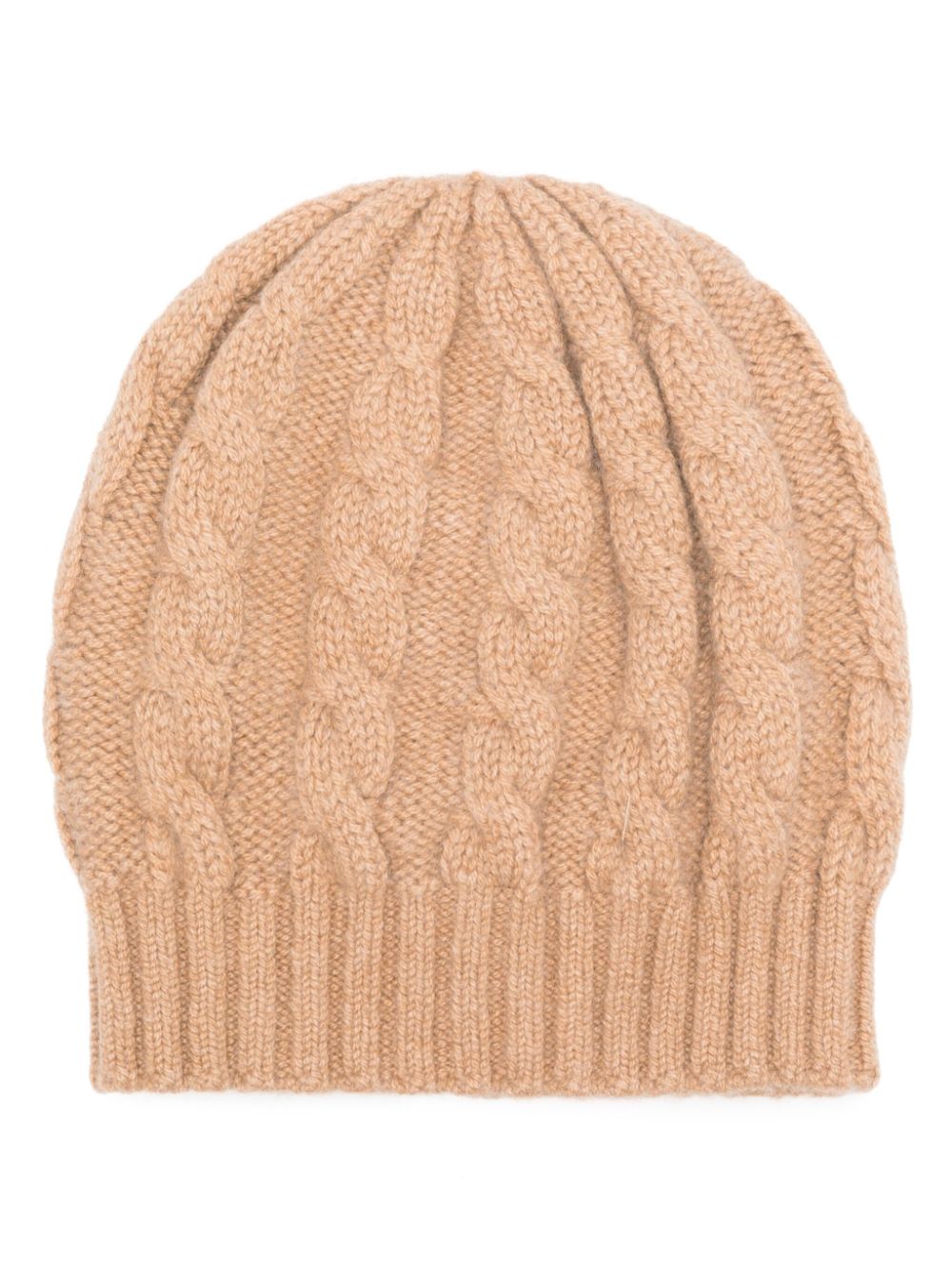 cable-knit beanie hat