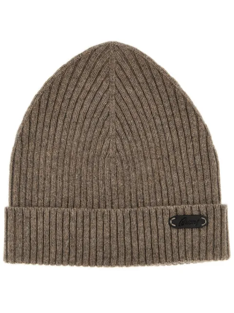 Brioni English ribbed beanie