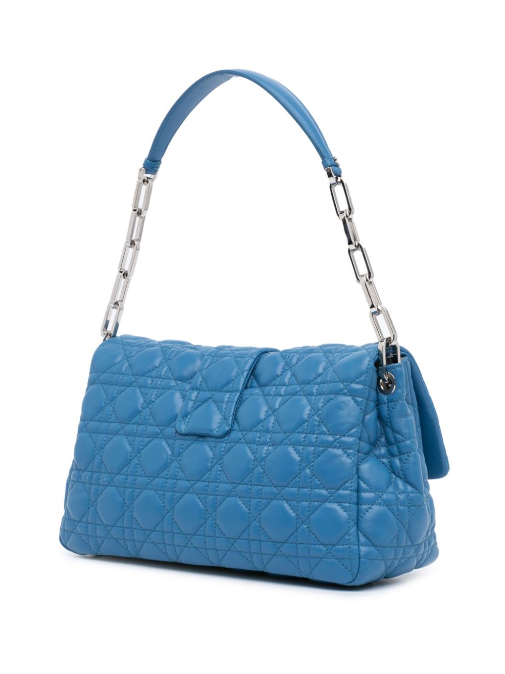 Christian Dior Pre-Owned 2011 Lambskin Cannage New Lock Flap shoulder bag - Blauw