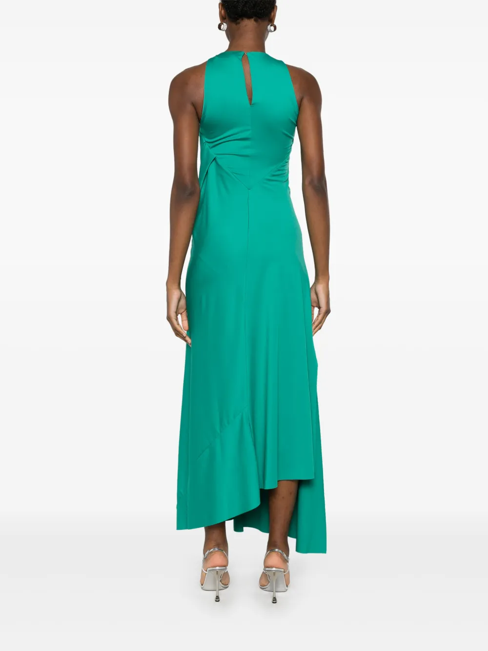 Victoria Beckham Gedrapeerde maxi-jurk Groen