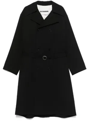 Jil Sander ボタン ウールコート | ブラック | FARFETCH JP