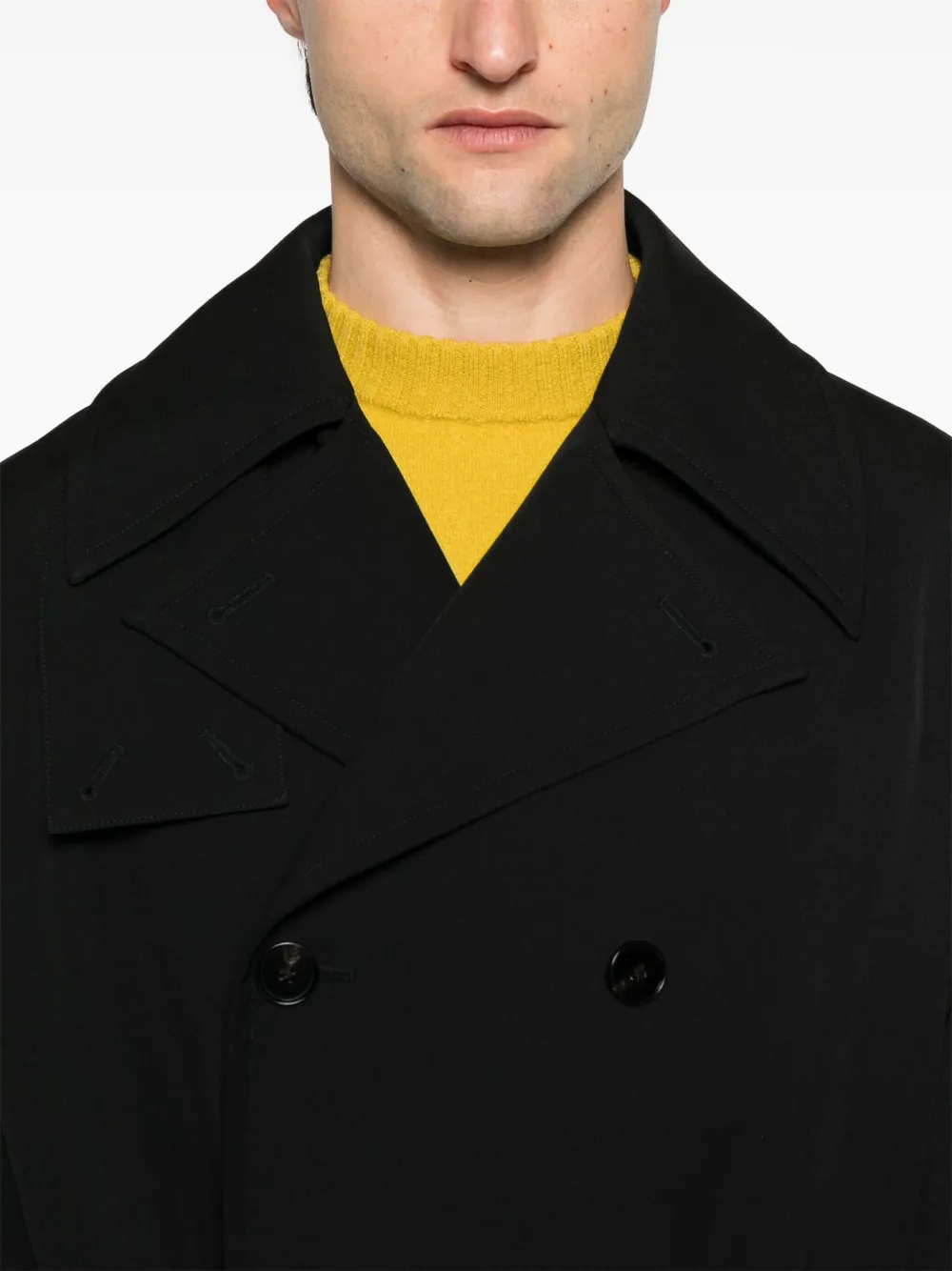 Jil Sander Jas met ceintuur Zwart
