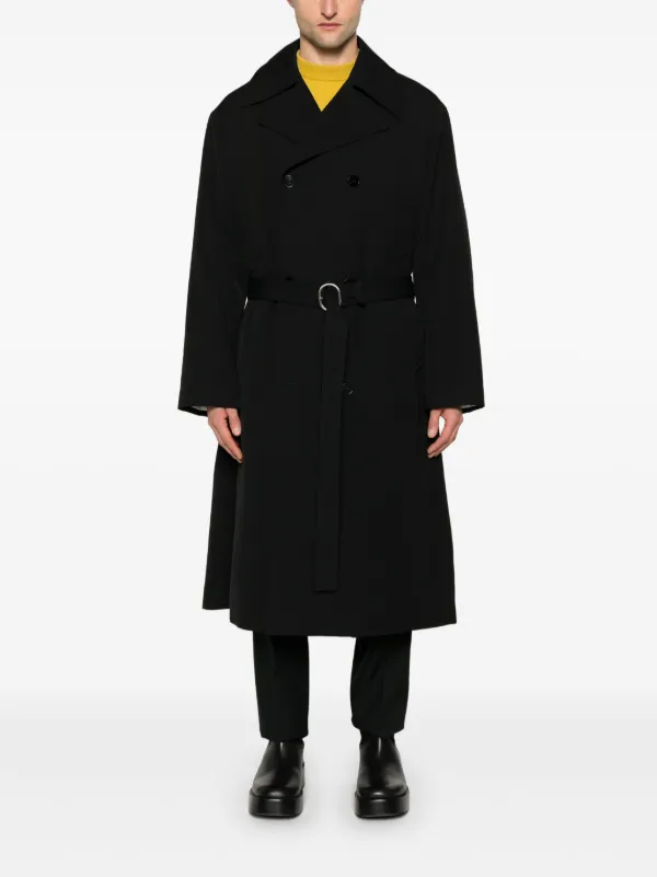 Jil Sander ベルテッド コート | ブラック | FARFETCH JP