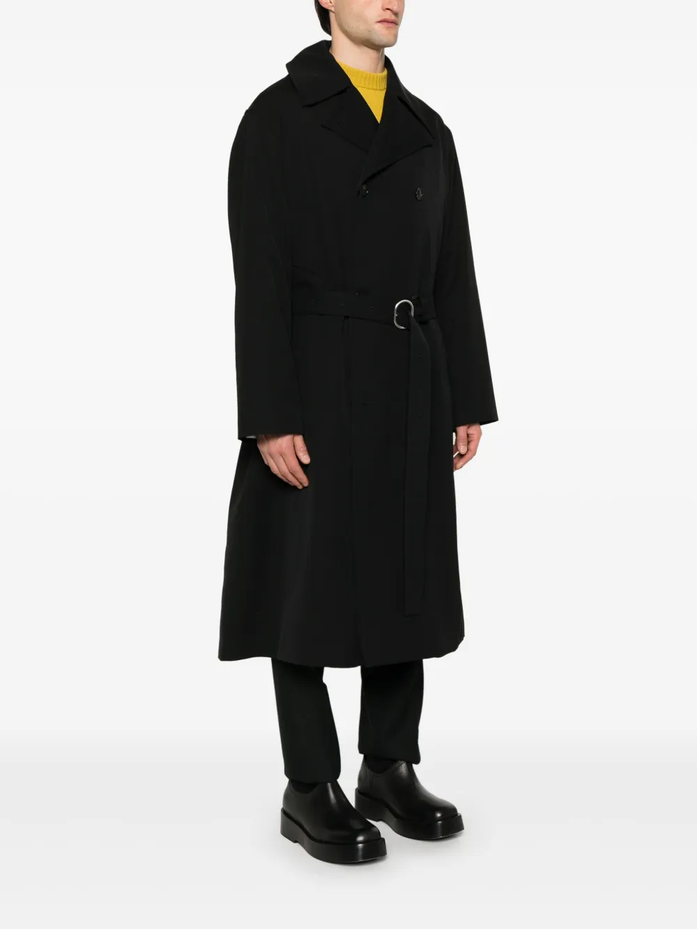 Jil Sander Jas met ceintuur Zwart