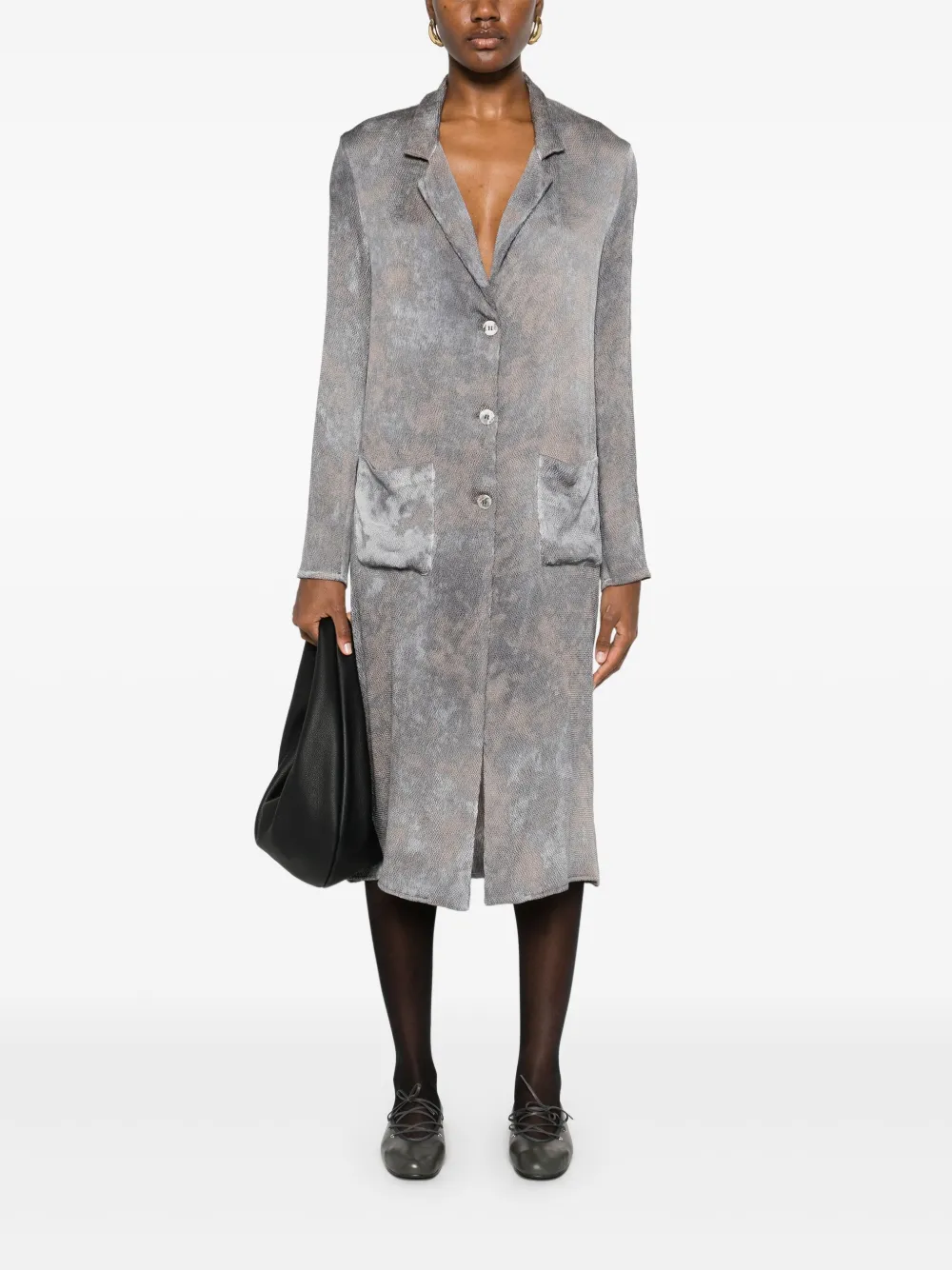 Avant Toi textured coat - Grijs