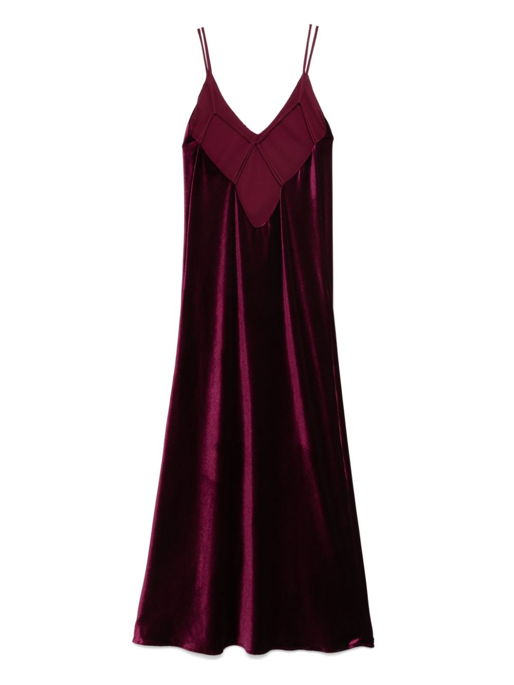 Cenere GB velvet maxi dress - Rood