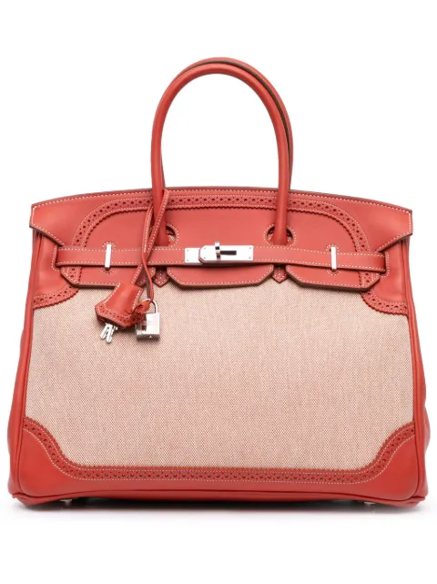 Hermès Pre-Owned bolsa de mano Swift And Ghillies Birkin Retourne 35 2001