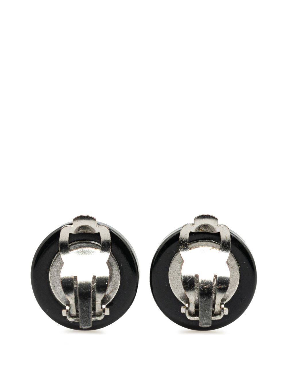 CHANEL Pre-Owned 2000 Silver Logo Clip on costume earrings - Zilver