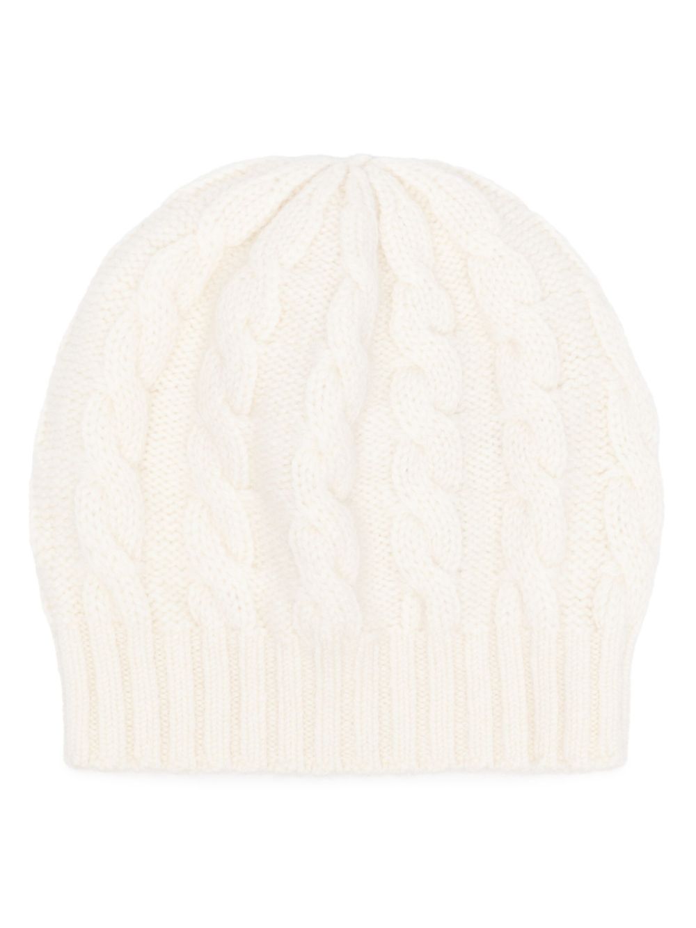 cable-knit beanie hat