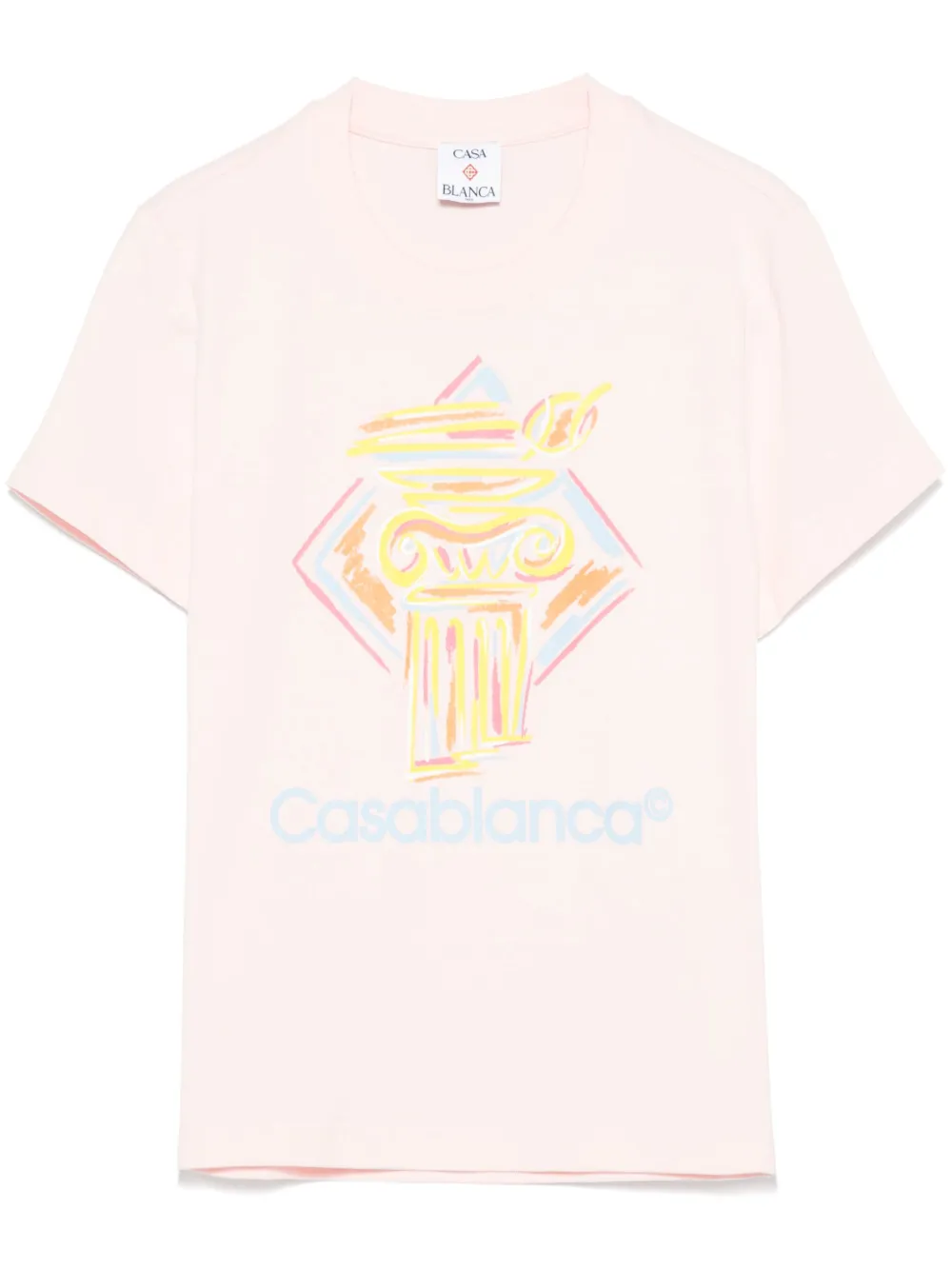 Casablanca Diamond Column-printed T-shirt - Pink